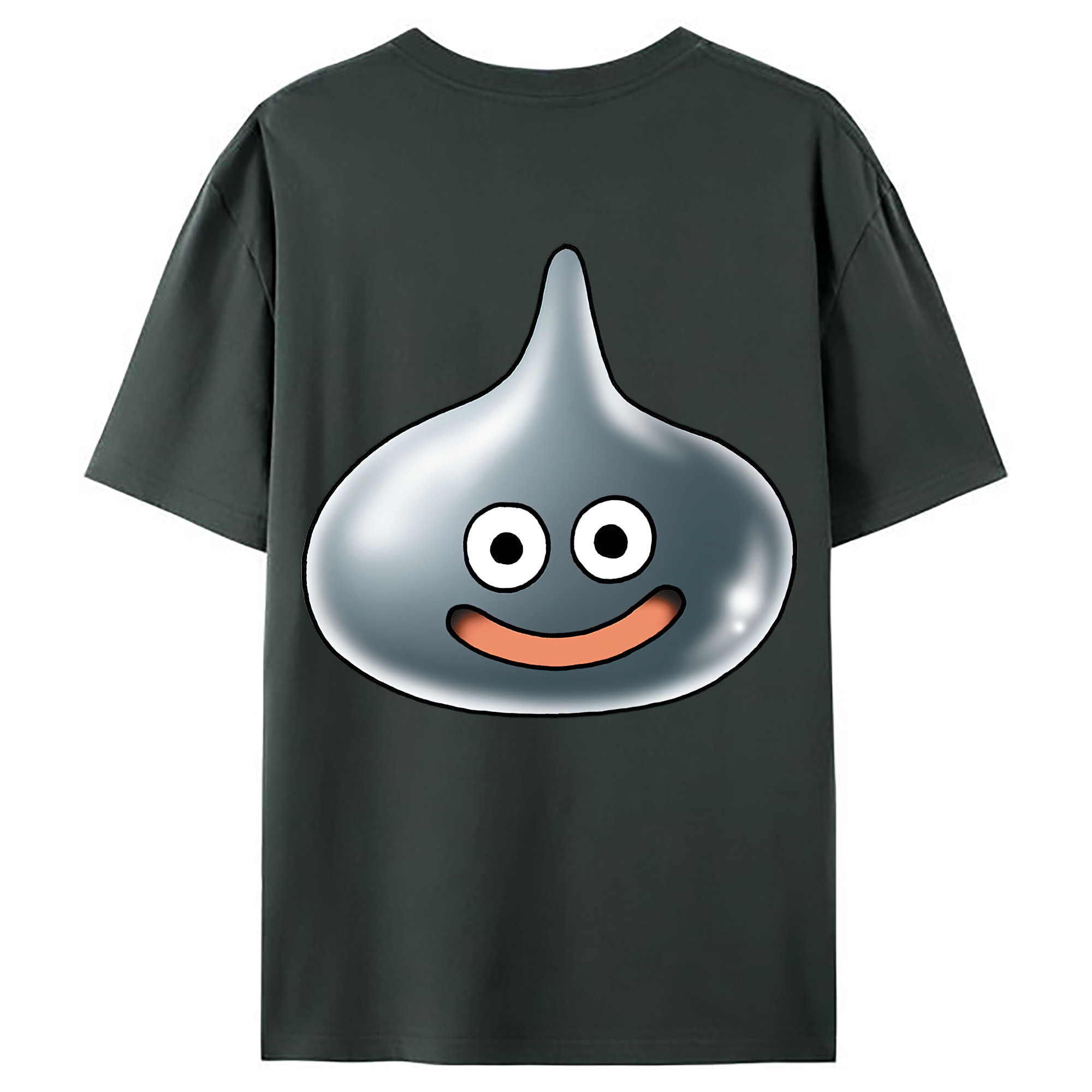 （画像用） ドラゴンクエスト Doragon Kuesuto Dragon Quest 綿100％ メンズ半袖Tシャツ（バックプリント） 通気性